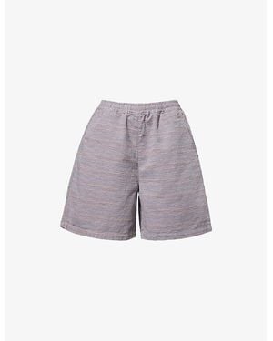 Carhartt Gellar Relaxed-Fit Cotton Shorts - Purple