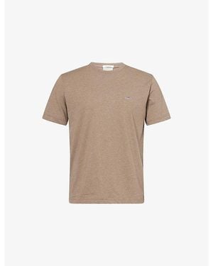 GANT Shield Logo-Embroidered Cotton Polo T-Shirt - Natural