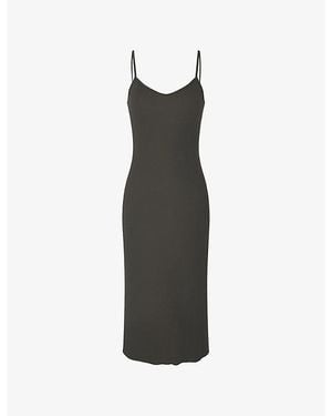 Soeur Ithaca Ribbed Cotton-Blend Mini Dress - Black