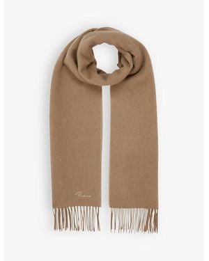 Reiss Picton Cashmere And Wool-Blend Scarf - Natural