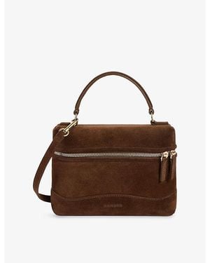Sandro Tangolino Suede Top-Handle Bag - Brown
