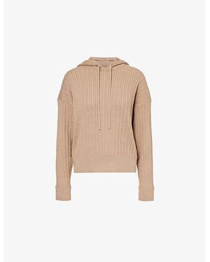 Jonathan Simkhai Cable-Knit Long-Sleeve Cotton And Cashmere Hoody - Natural