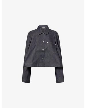 JW Anderson Flare-Hem Denim Shirt - Blue