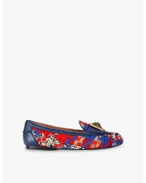 Kurt Geiger Pimlico Tweed Moccasins - Red