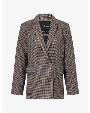 Rails Jac Double-Breasted Twill Blazer - Gray