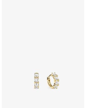 MEJURI Hoop 18Ct Vermeil And Lab-Grown Sapphire Huggie Earrings - Metallic