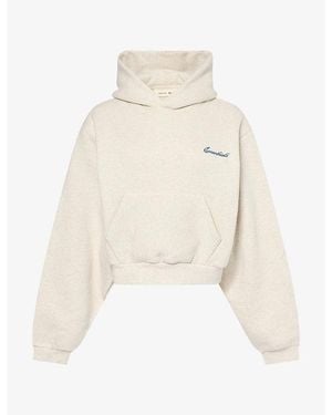 Fear Of God Modern Cropped Cotton-Jersey Hoody - Natural