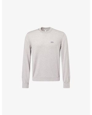 Loewe Anagram-Embroidered Wool Sweatshirt - White