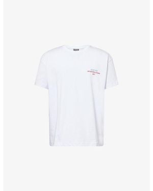 Club 1984 Sports Logo-Print Cotton T-Shirt - White