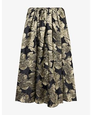 Abadia Elodie Floral Jacquard Maxi Skirt - Multicolor