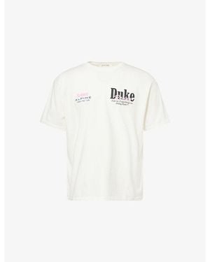 Duke & Dexter Alpine Formula One Logo Cotton T-Shirt - White