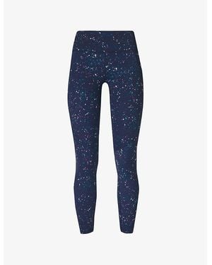 Sweaty Betty Power 7/8 High-Rise Stretch-Woven Leggings - Blue