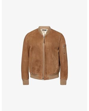 Tom Ford Light Suede Bomber Jacket - Brown