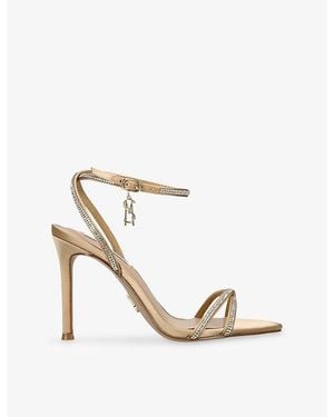 Steve Madden Juniper R 22H Satin Heeled Sandals - White