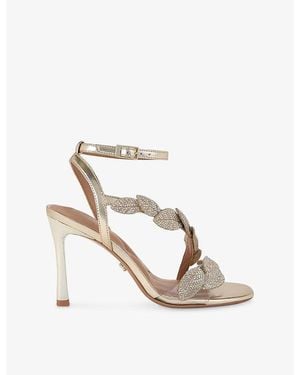 Carvela Kurt Geiger Eleganza Heeled Faux-Leather Sandals - Metallic