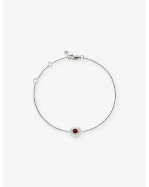 Monica Vinader January Birthstone Garnet And Sterling- Bracelet - White