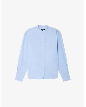 Soeur Bermudes Oversized-Fit Cotton-Poplin Shirt - Blue