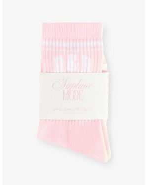 THE NAP CO X Ru & Rocka Cotton-Blend Socks - Pink