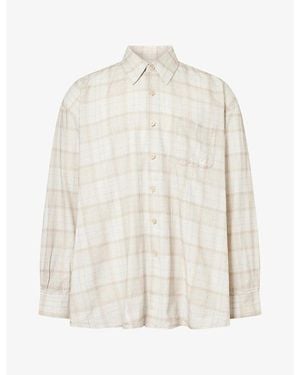Our Legacy Borrowed Checked Cotton Shirt - White