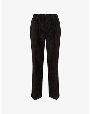 Our Legacy Borrowed Wide Corduroy Cotton Chino Pants - Black