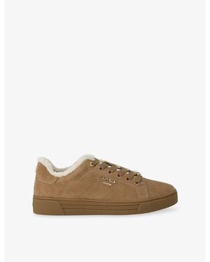 Carvela Kurt Geiger Daze Warm Lined Suede Trainers - Natural