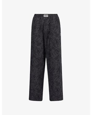 GYMSHARK Pumper Logo-Embroidered Cotton Jogging Bottoms - Black
