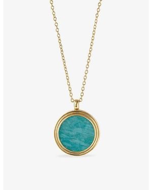 Astley Clarke Stilla 18Ct And Amazonite Locket Necklace - Blue
