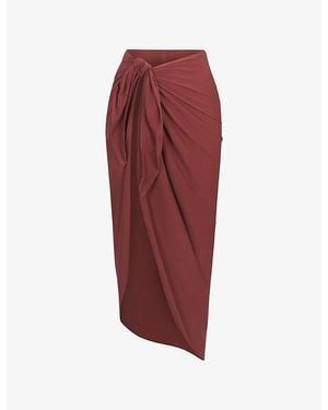 Skims Cover-Ups Cotton Tie Sarong - Red