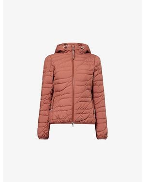 Moncler Delebiao Hooded Short Down Jacket - Red