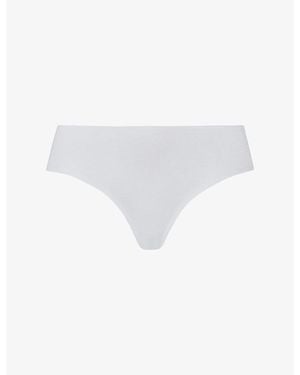Hanro Invisible High-Rise Stretch-Cotton Briefs - White