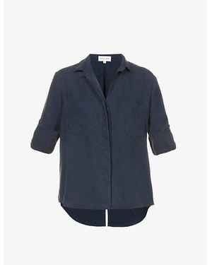 Bella Dahl Split-Back Woven Shirt - Blue