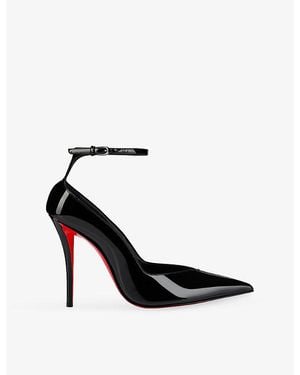Christian Louboutin Erozee 100 Patent Calf-Leather Heeled Courts - Black