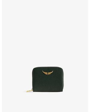 Zadig & Voltaire Zv Mini Logo-Plaque Leather Coin Purse - Green
