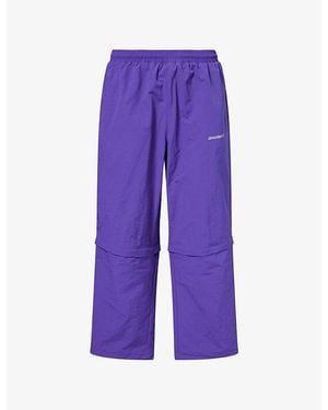 AWAKE NY Reversible Logo-Print Shell Jogging Bottoms - Purple