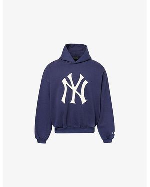 Fear Of God Mlb Yankees Graphic-Print Cotton Hoody - Blue