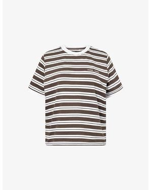 Samsøe & Samsøe Sacamina Striped Cotton-Jersey T-Shirt - White