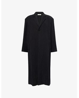 Fear Of God Unlined Longline Woven Overcoat - Black