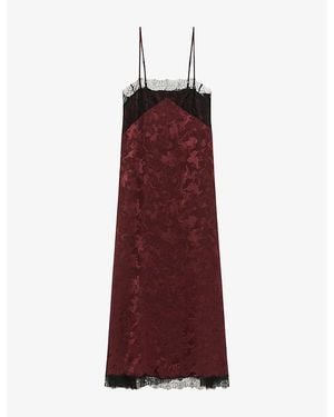 Zadig & Voltaire Ridar Lace-Embroidered Silk Jacquard Midi Dress