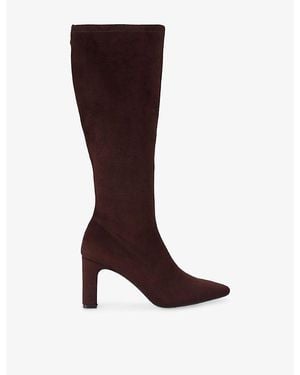 Carvela Kurt Geiger Formello Faux-Suede Heeled High-Leg Boots - Brown