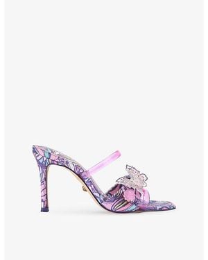 Kurt Geiger Butterfly Woven And Jelly Heeled Sandals - Purple