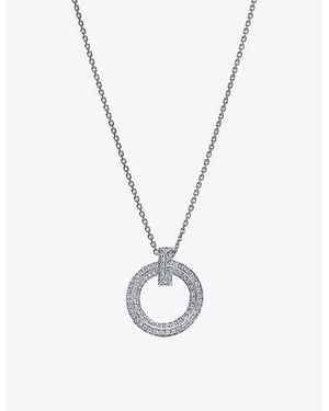 Tiffany & Co. Tiffany T T1 18Ct- And 0.72Ct Brilliant-Cut Diamond Necklace - Metallic
