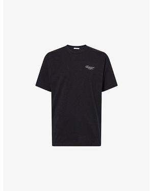 Givenchy Brand-Print Crewneck Cotton-Jersey T-Shirt - Black
