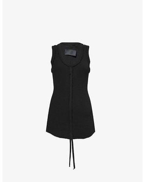 Marc Le Bihan Central-Seam Cotton-Jersey Tank Top - Black