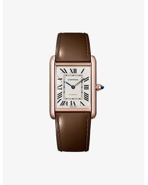 Cartier Tank Louis Large 18Ct Rose- Watch 38.1 X 27.75Mm - Brown