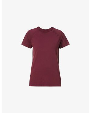 Sweaty Betty Athlete Featherweight Relaxed-Fit Woven T-Shirt - Purple
