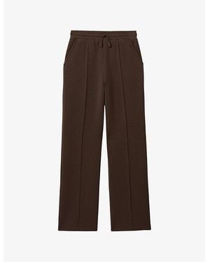 Reiss Bernie Wide-Leg Stretch-Jersey Jogging Bottoms - Brown