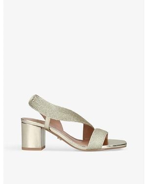 Carvela Kurt Geiger Gala Metallic-Strap Woven Heeled Sandals