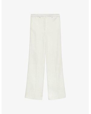 JOSEPH Morissey Comfort Cady Mid-Rise Straight-Leg Woven Trousers - White