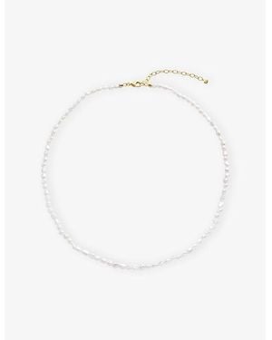 Monica Vinader Capri 18Ct Vermeil And Keshi Pearl Necklace - White