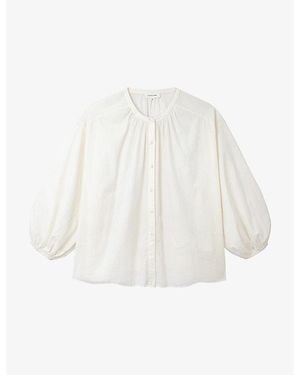 The White Company Voile Boho Cotton Blouse - White